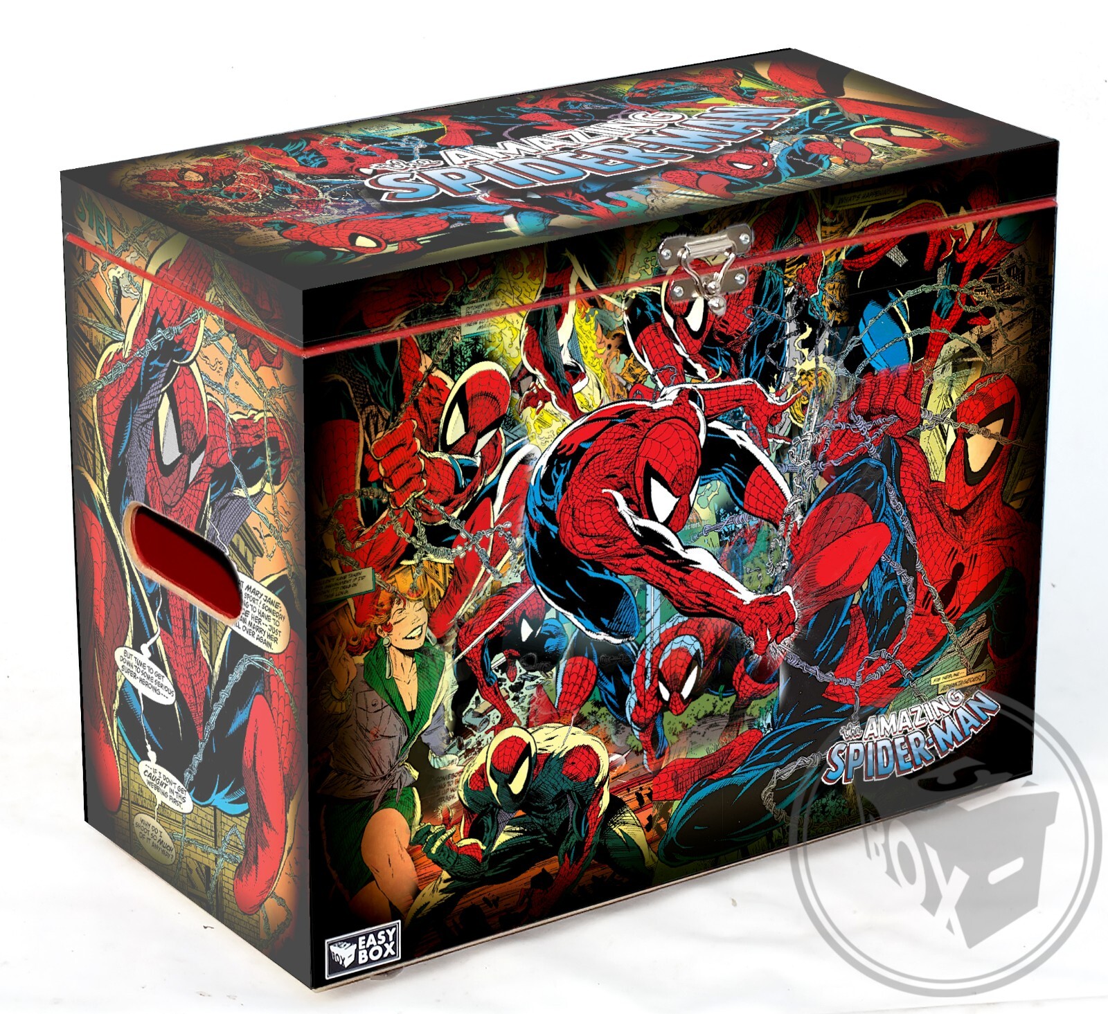 Spider Man 90's (by Todd McFarlane) - Large Comic Book Hard Box Chest MDF