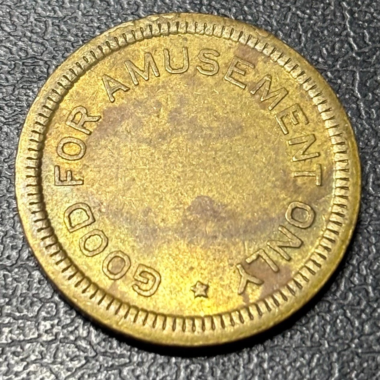 Carnival or Game Token - Good for Amusement Only - No Cash Value - Bronze, T-003