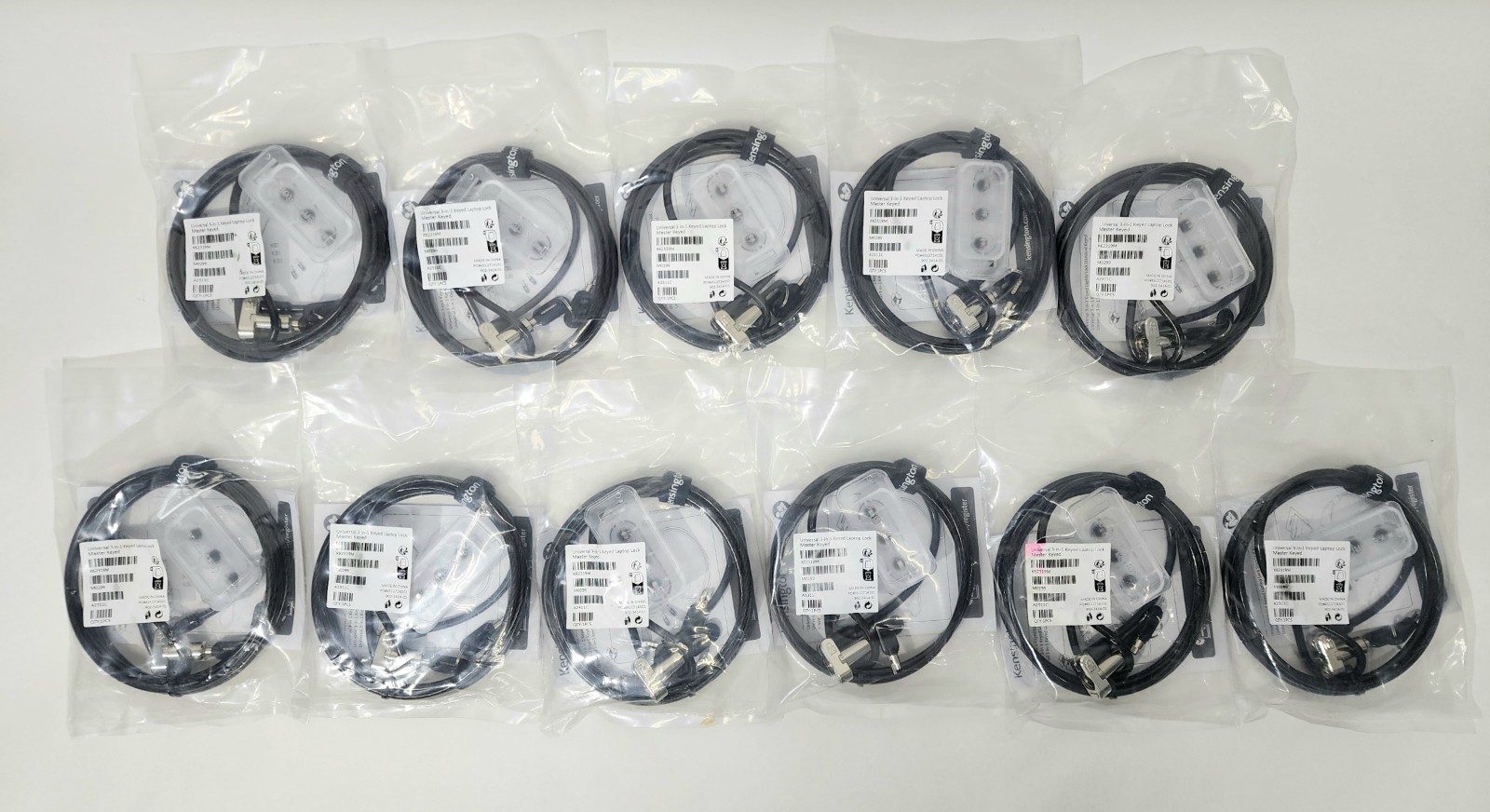 Lot of 11 Kensington K62319M Universal  3-in-1 Keyed Laptop Lock MASTER KEYED