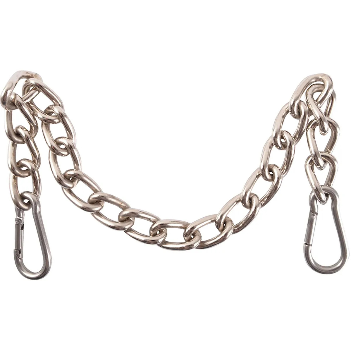Martin Saddlery Stainless Steel Curb Chain Strap with Integrated Snap Clips -