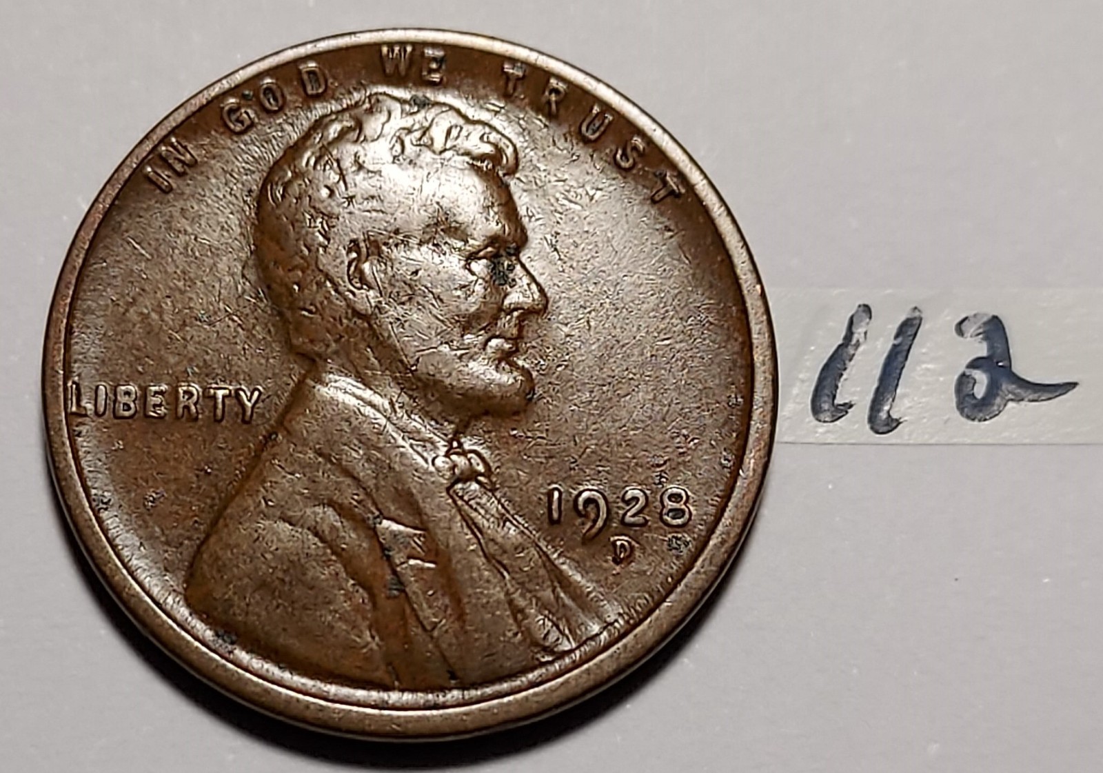 1928-D Lincoln Wheat Cent    FINE   #112