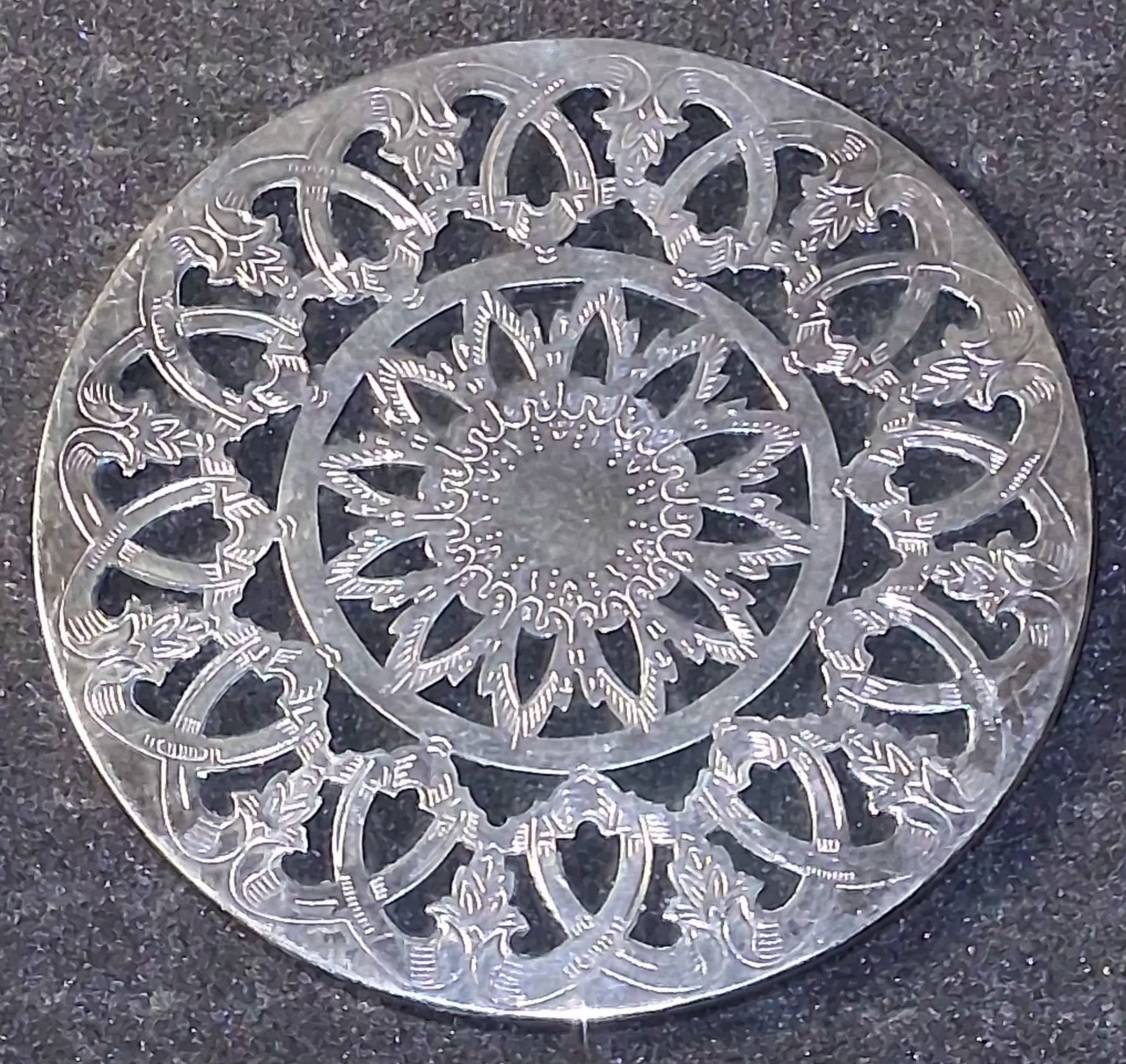 Vintage 6" Silver Plated Trivet Pot Rest Hot Pad Pan Rest Coaster Excellent!!