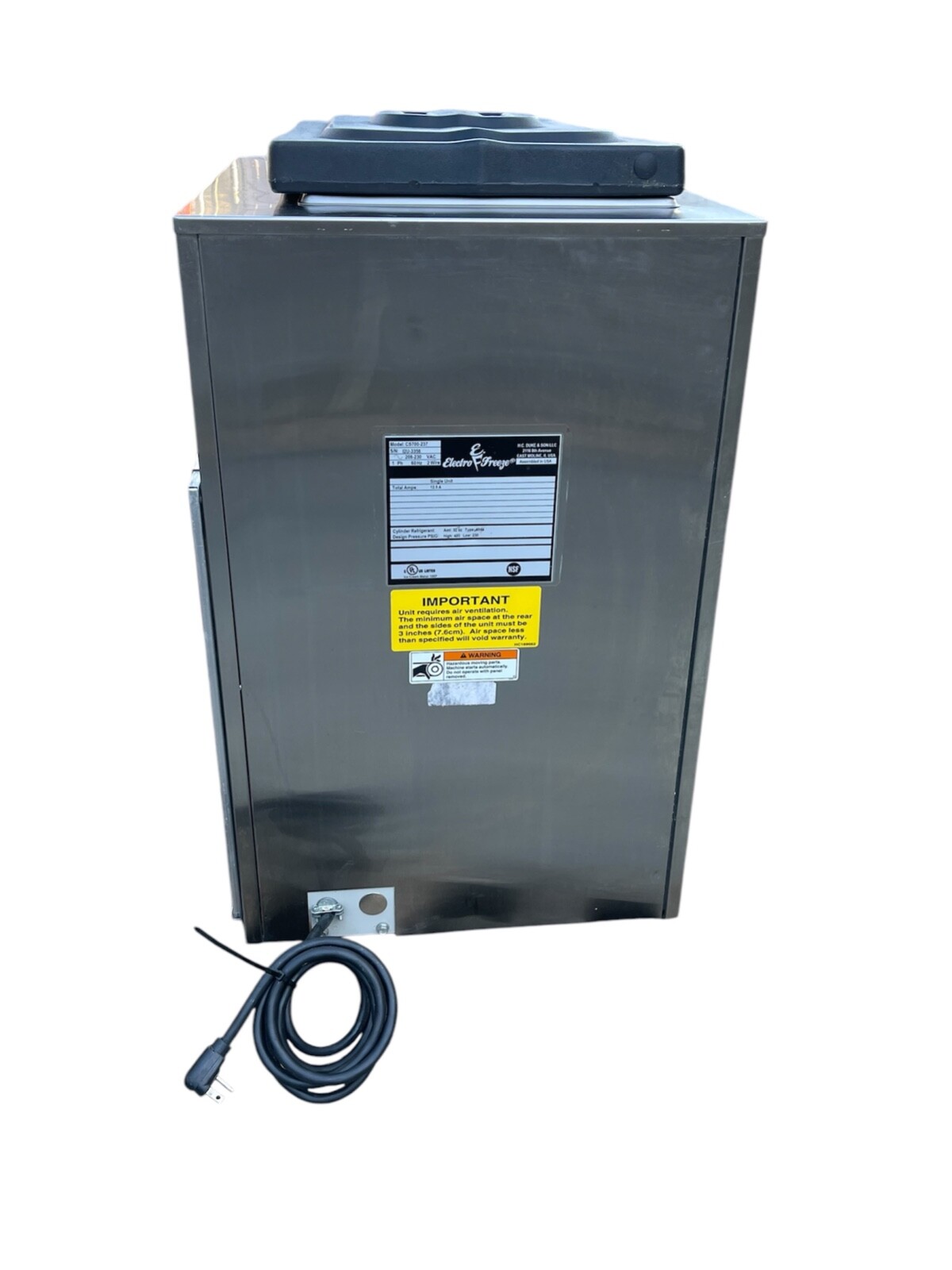 ELECTRO FREEZE CS700 Gravity-Fed Shake Freezer Countertop