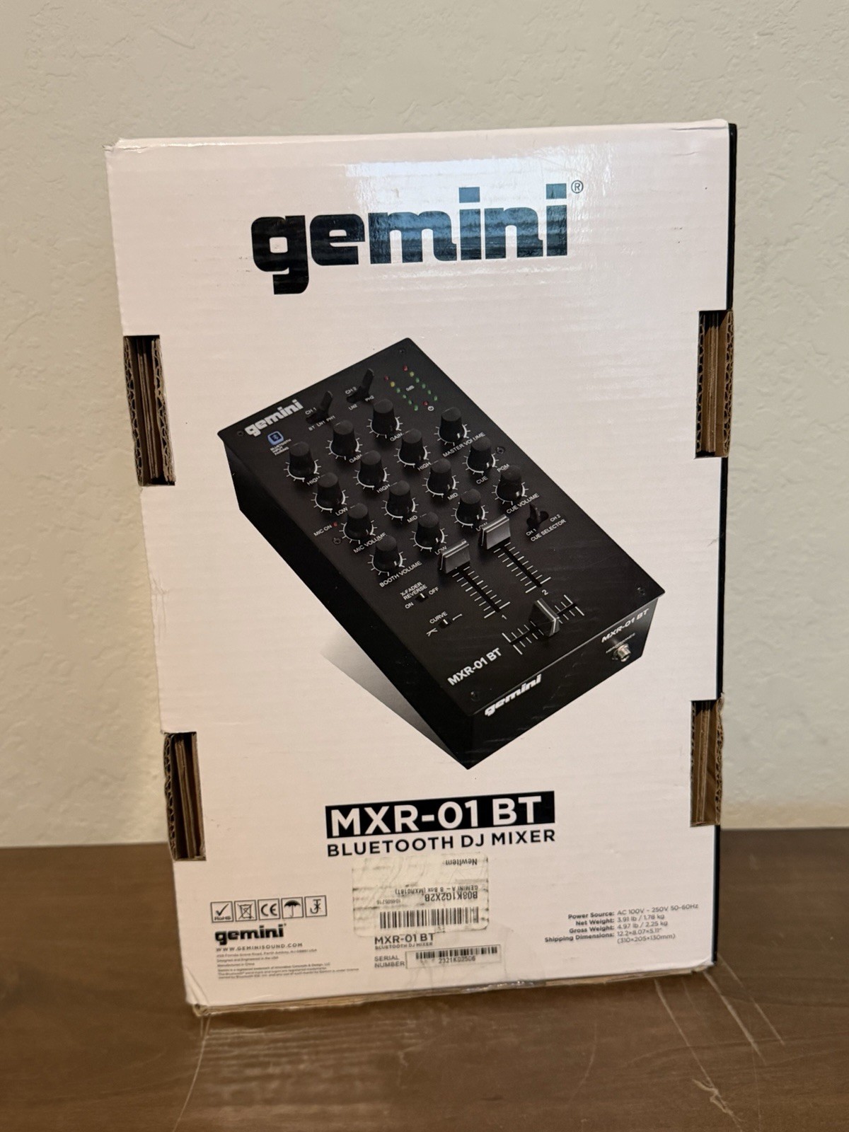 Gemini MXR-01BT 2 Channel Professional DJ Mixer With Bluetooth Input