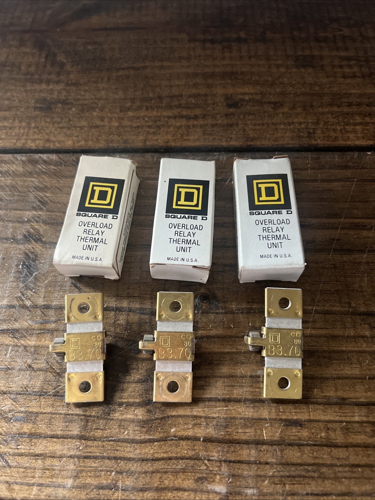 LOT OF 3 Square D B3.70 Overload Relay Thermal Unit #111K48*CO