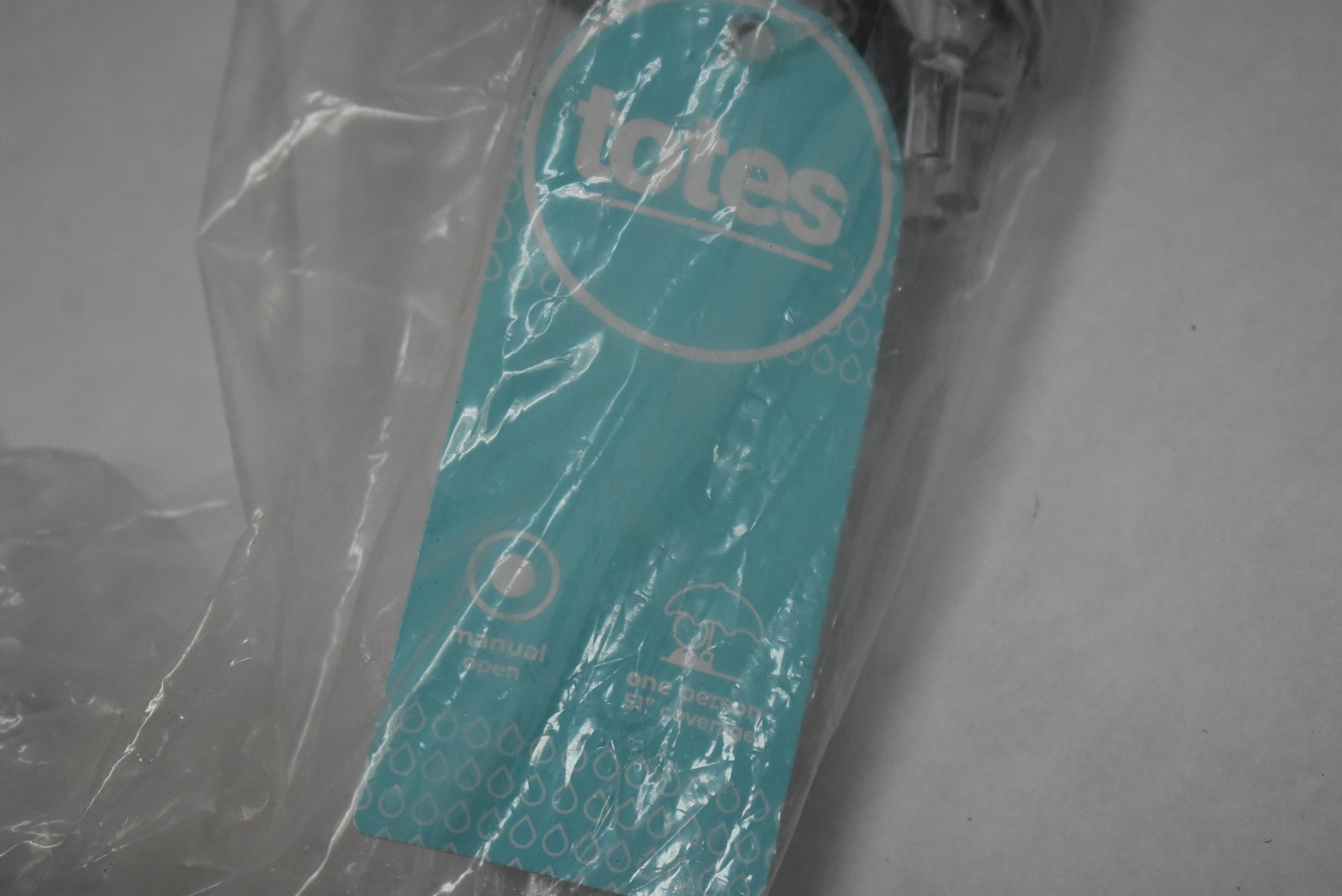 Totes Clear Dome Umbrella Bubble Manual Open Stick 51 Inch Coverage Rain