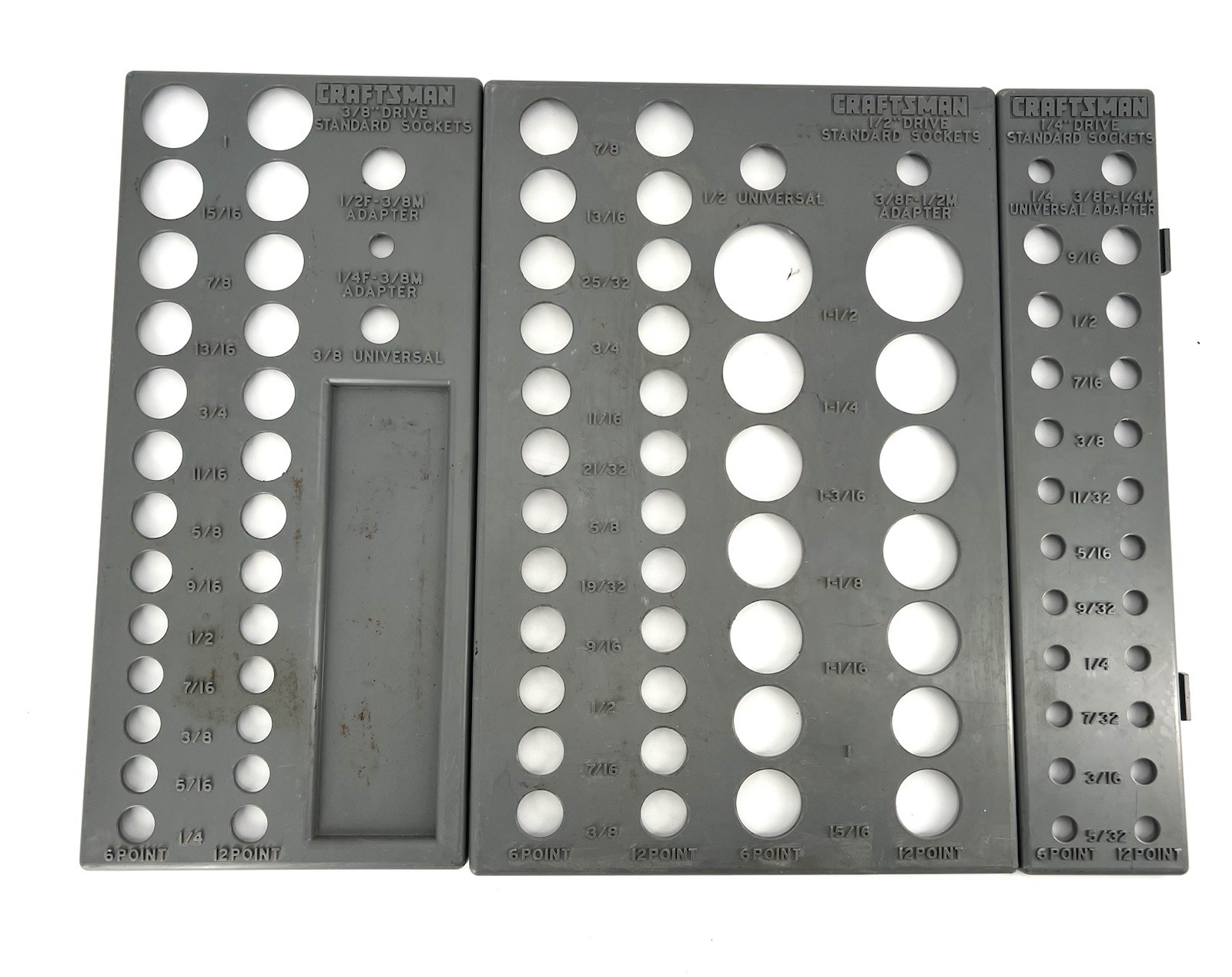 Craftsman Socket Organizer Set Of 3 Trays - SAE Standard & Metric