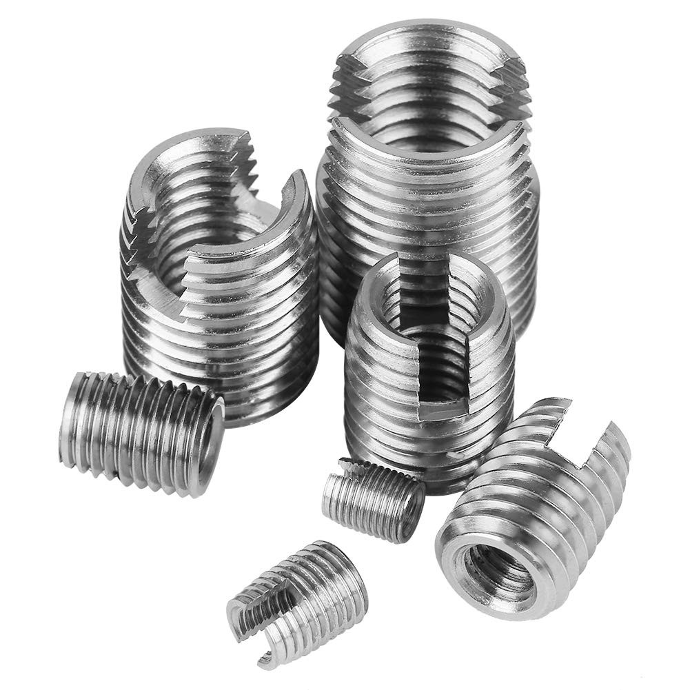 50 PCS Stainless Steel Thread Inserts Set Self Tapping Reinforce Repair Tool