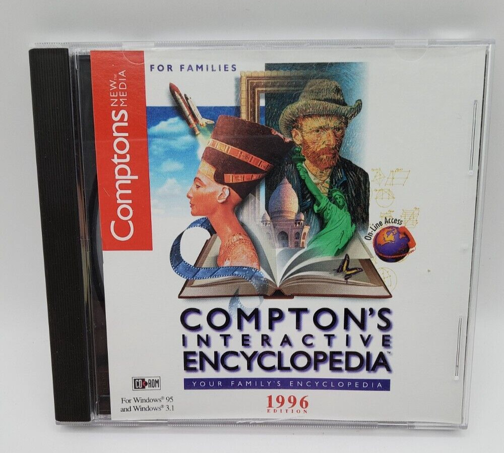 Compton's Interactive Encyclopedia 1996 CD-Rom ~ Rare & Scarce VTG Multimedia