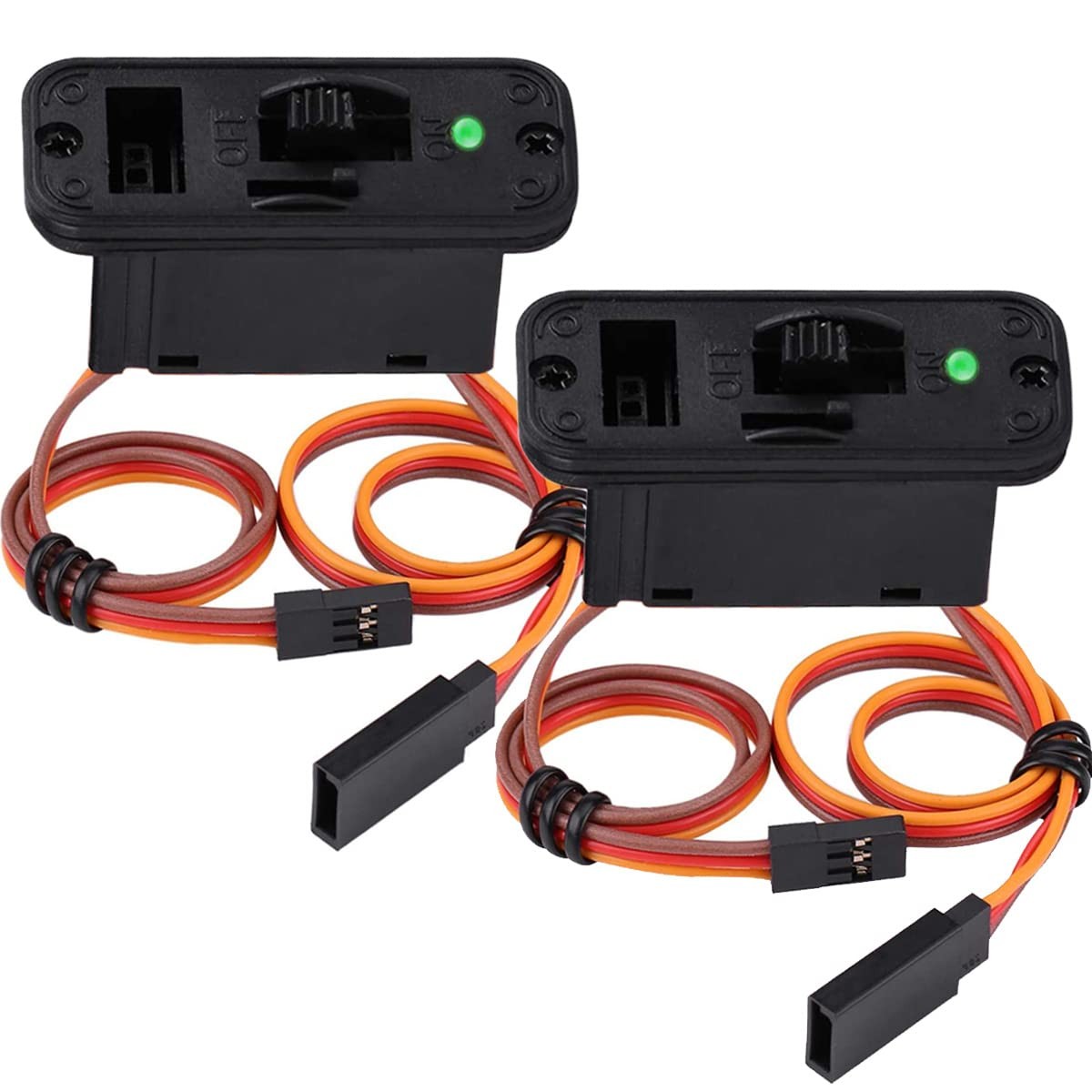 RC Switch, 2pcs JR Heavy Duty RC Switch Connector JR Style On Off Connector Acce