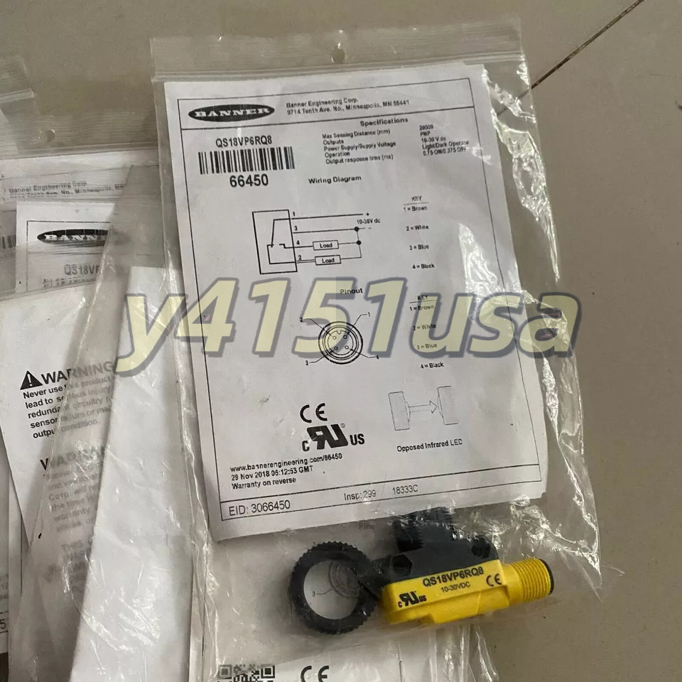 1pc BANNER QS18VP6RQ8 Photoelectric Switch Sensor FREE SHIPPING