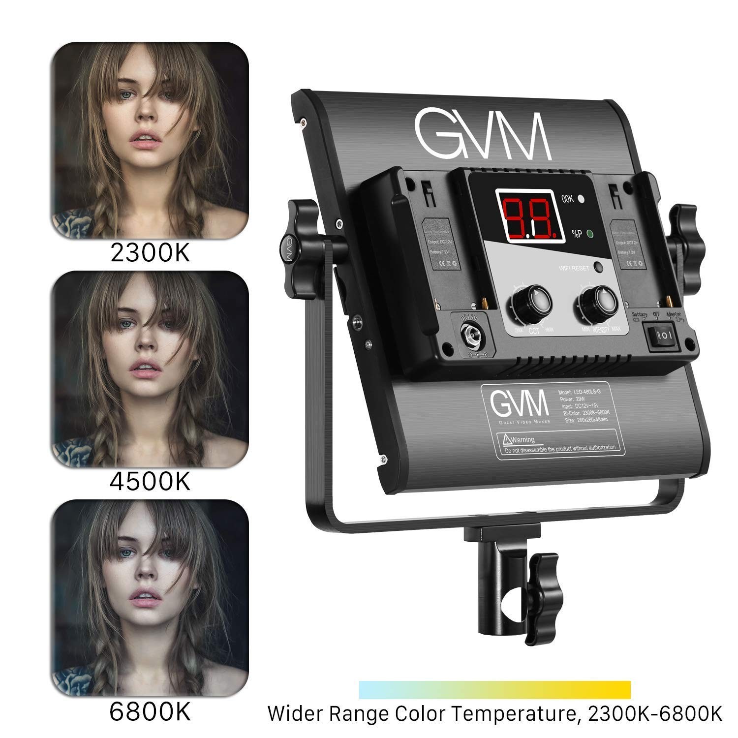 GVM Led Bi-Color Video Lights with APP Function, Variable CCT 2300K-6800K and...