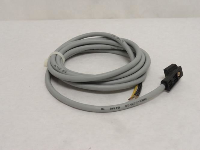 209858 New-No Box; Festo KMEB-2-230-2.5 Plug Socket W/Cable 174846 230Vdc 2.5m L