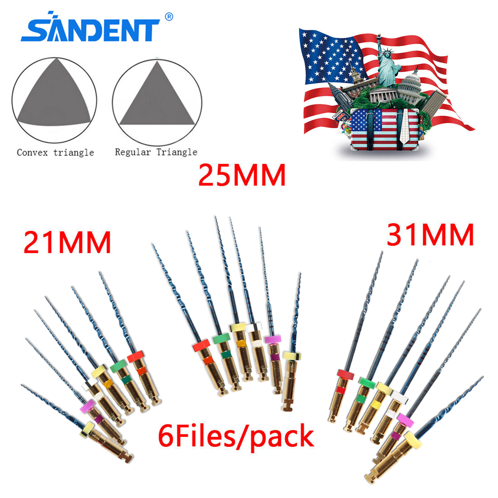 Dental Reciprocating Endo Root Canal Niti Rotary Primary File Engine Use 25mm OR