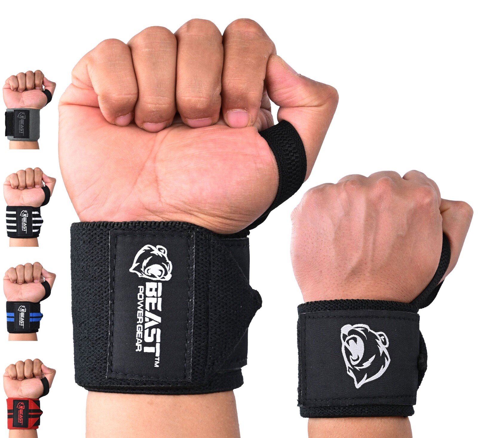 HEAVY DUTY Wrist Wraps 18" |Competition Grade| Professional Quality Thumb Loop