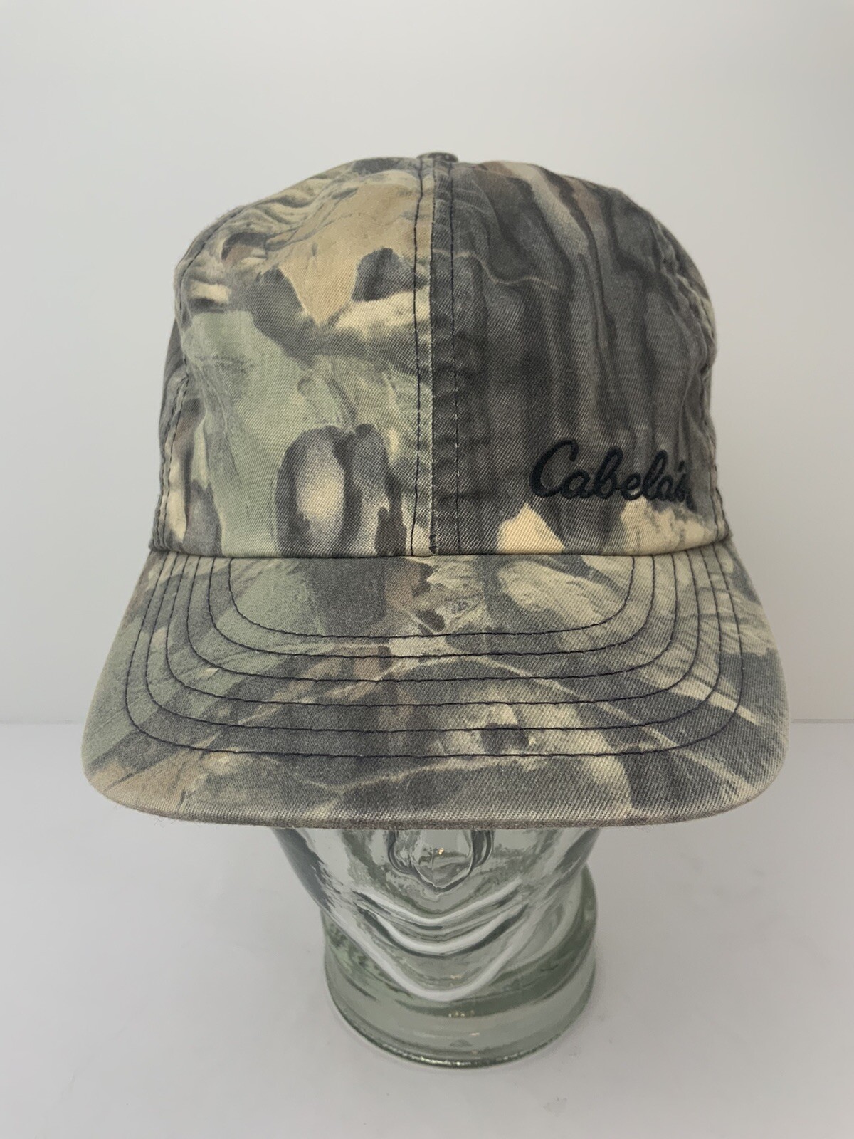Vintage Cabelas Camo Hat Hunting Lined Cap with Ear Flaps Camouflage Medium EUC