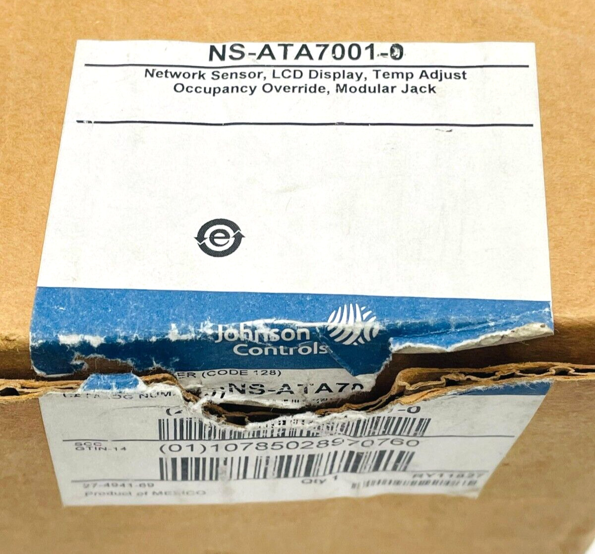 JOHNSON CONTROLS NS-ATA7001-0 LCD Network Sensor