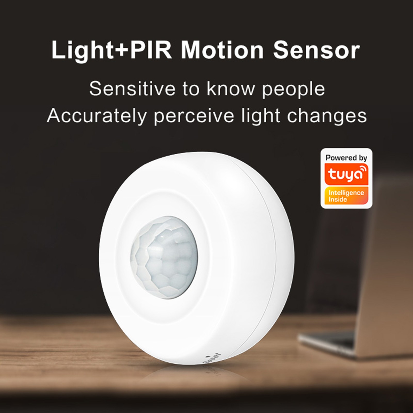 Smart WiFi PIR Motion Sensor Ceiling Wall Mount USB Battery Powered Light Sensor