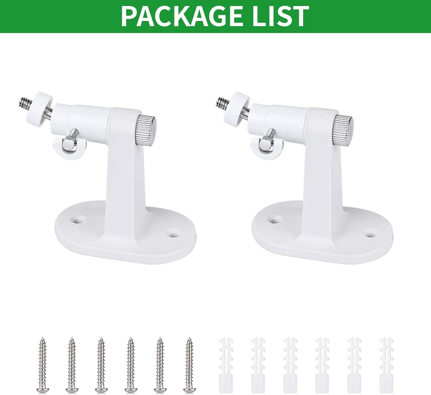 2Pack Adjustable Security Wall Mount Bracket for Google Nest Cam Outdoor or Indo