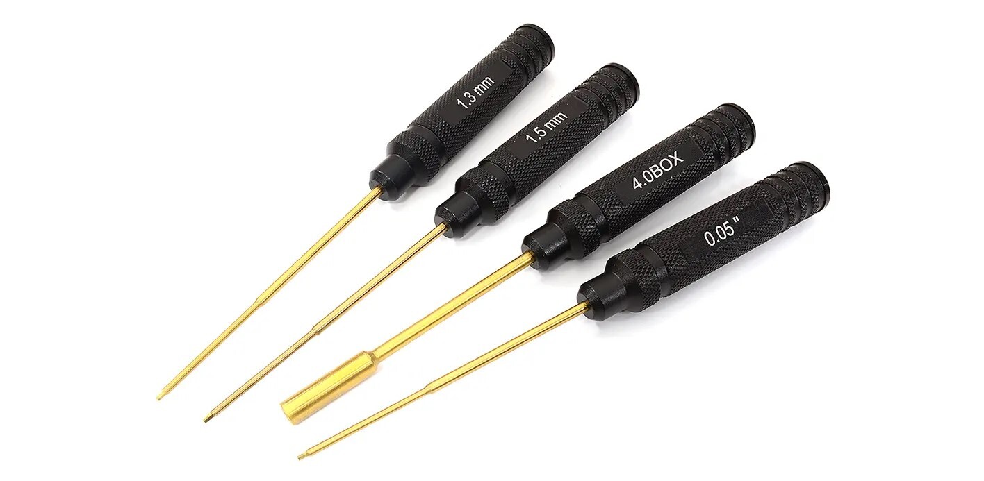 Integy Tool Set (0.05, 1.3, 1.5, 1.5mm & 4mm Nut Driver) for Axial SCX24 Trucks