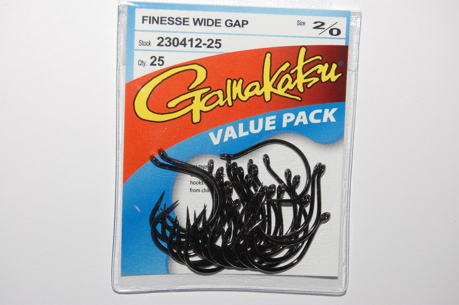gamakatsu finesse wide gap hook hooks 2/0 230412-25 bass senko worm value pack