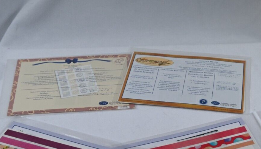 Creative Memories Pre-Cut Paper & Stickers Small Packs New