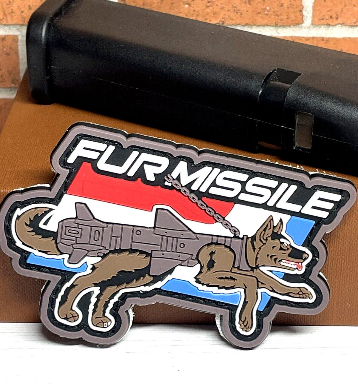 Tactical Morale Patch - PVC Fur Missile Patch - Military Furmissile Dog Patch