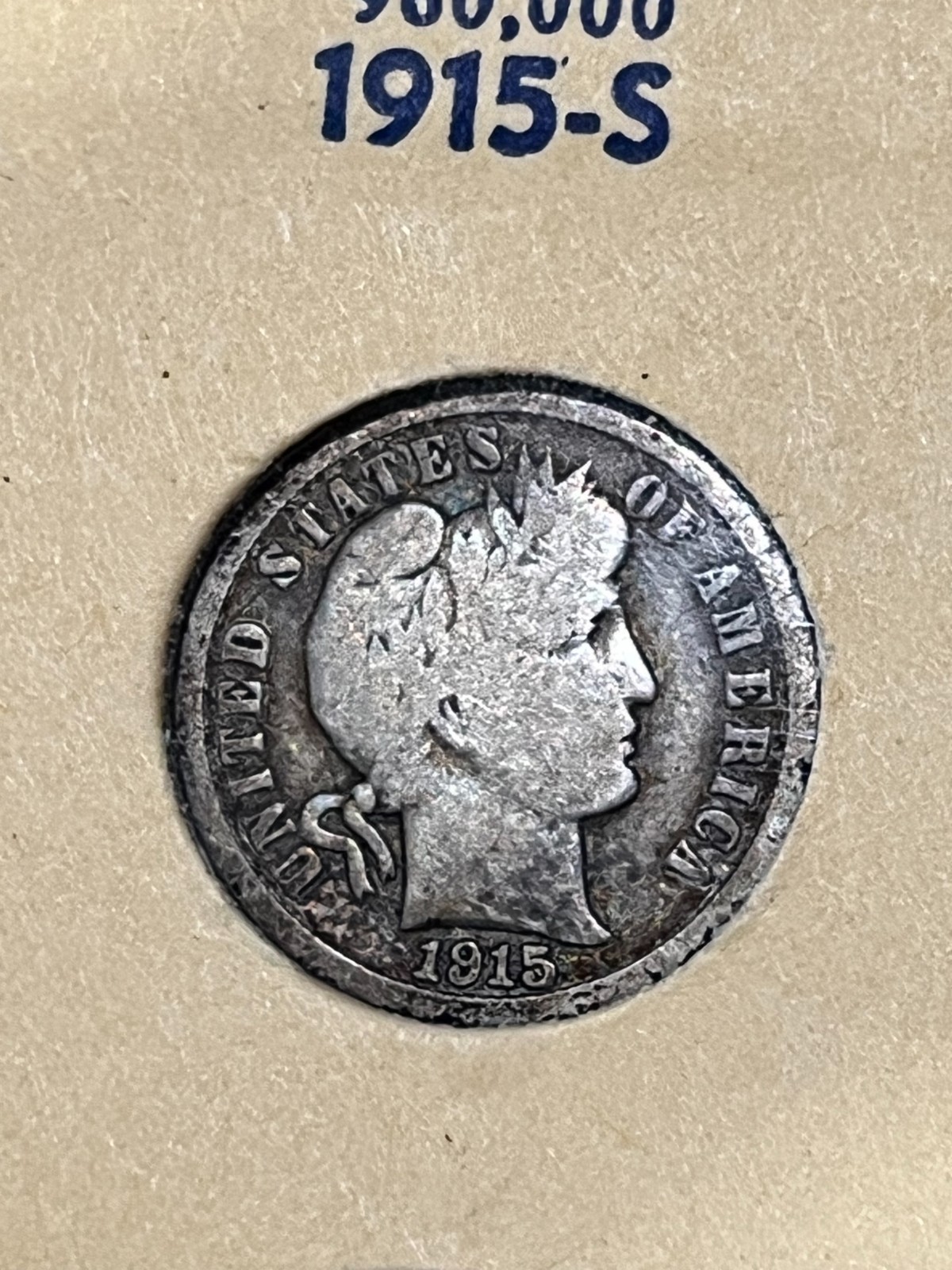 1915-S Barber Dime