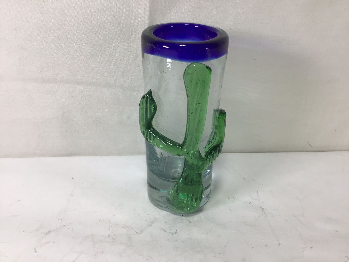 CC17 Mexican Hand Blown Shot Glasses Cactus - Set of Only 1 Shot Glasses Cactus