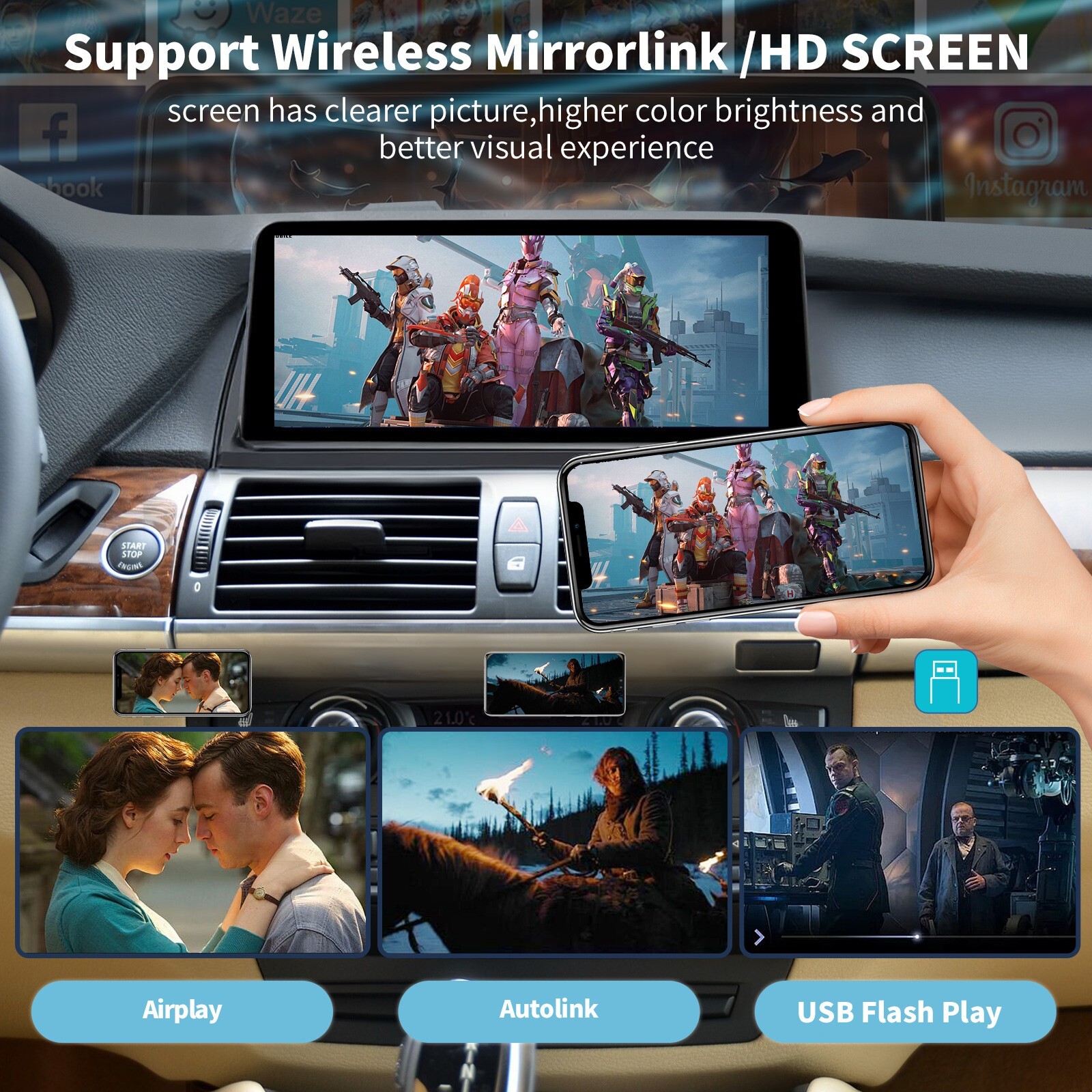 BMW X5 X6 CIC E70 E71 2011-2013 10.25'' Carplay/Android Auto Touchscreen