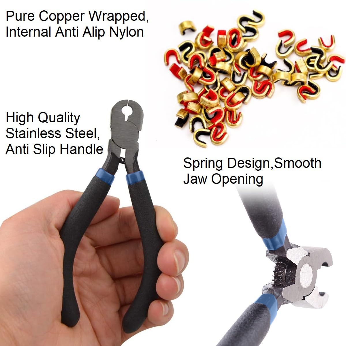 8Pcs Archery Nocking Point Set T Square Ruler Pliers Recurve Compound