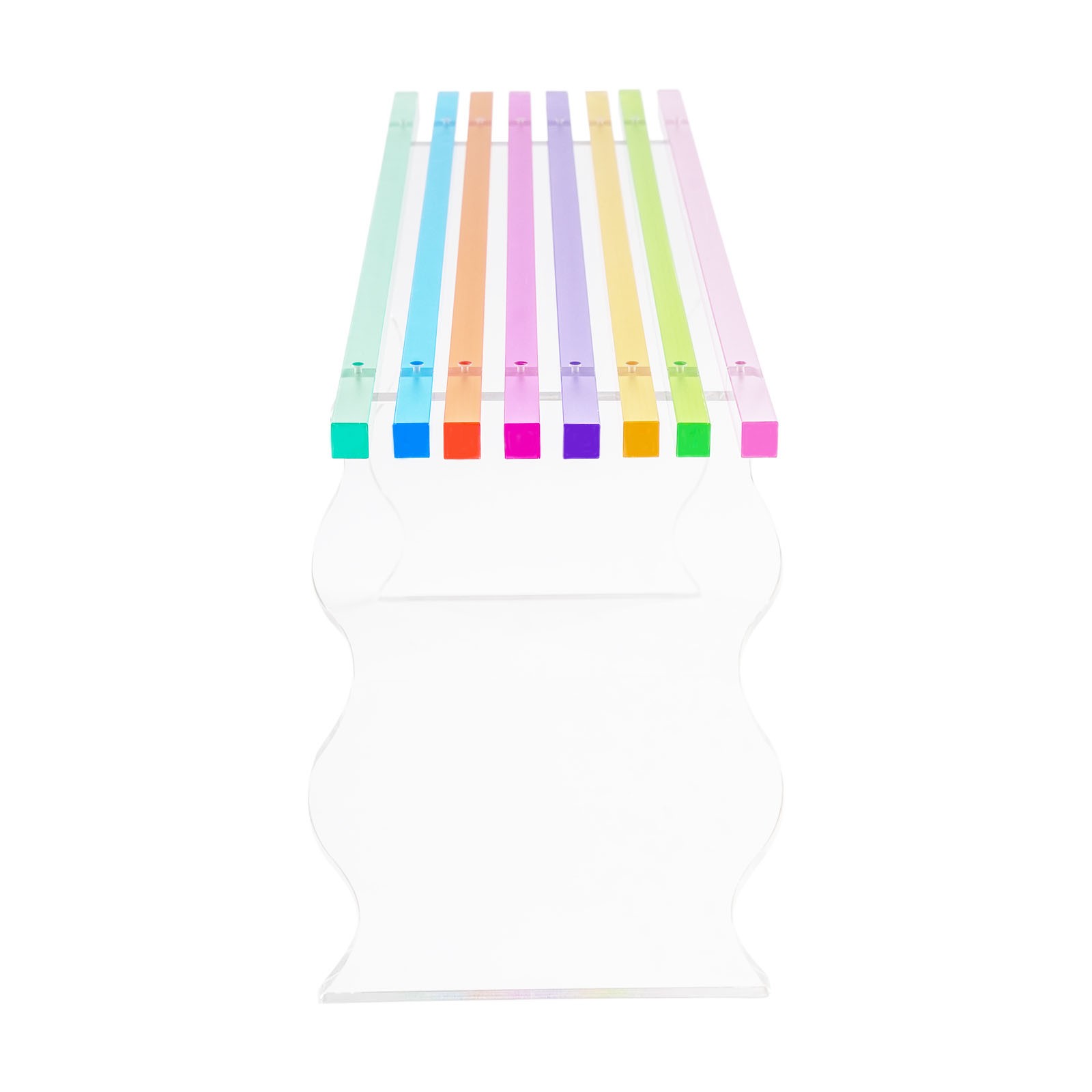 Acrylic Entryway Shoe Bench, Bench In Rainbow Color, Furniture Seat 35.4" L