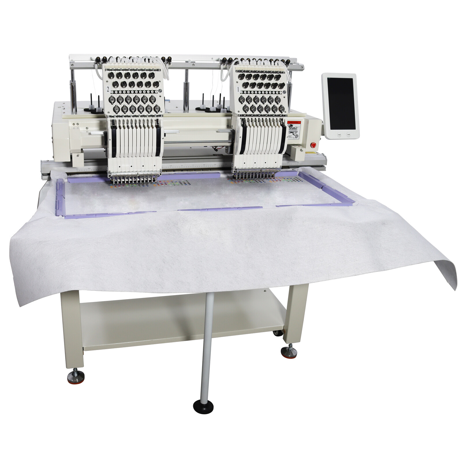 Double Head 12 Needles Commercial Embroidery Machine 12 Colors DIY Embroidery