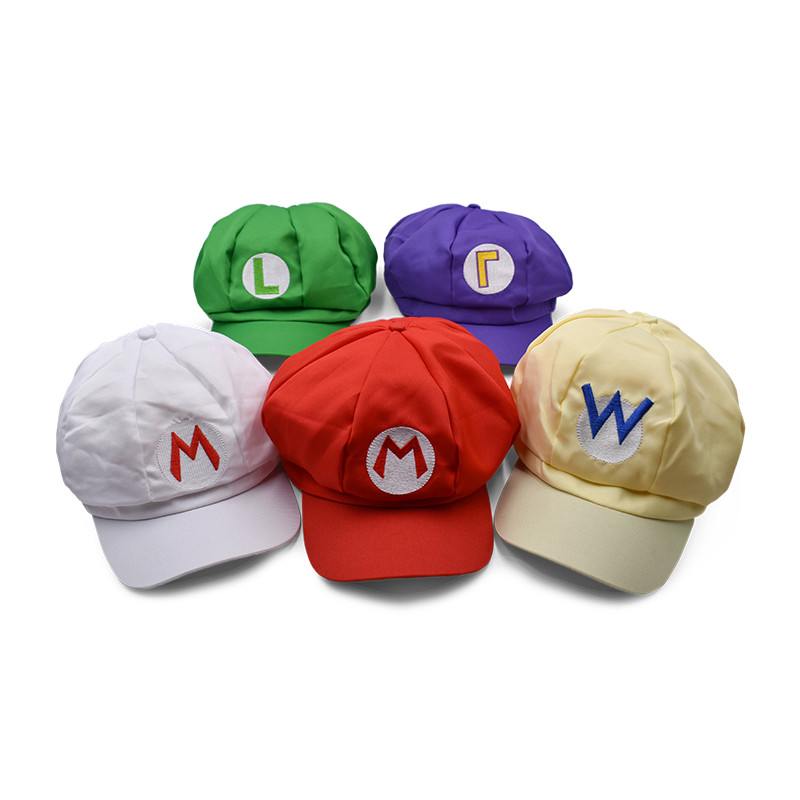 Super Mario Bros Hat Cap Fancy Dress Cosplay Costume Christmas Party Decor Kids