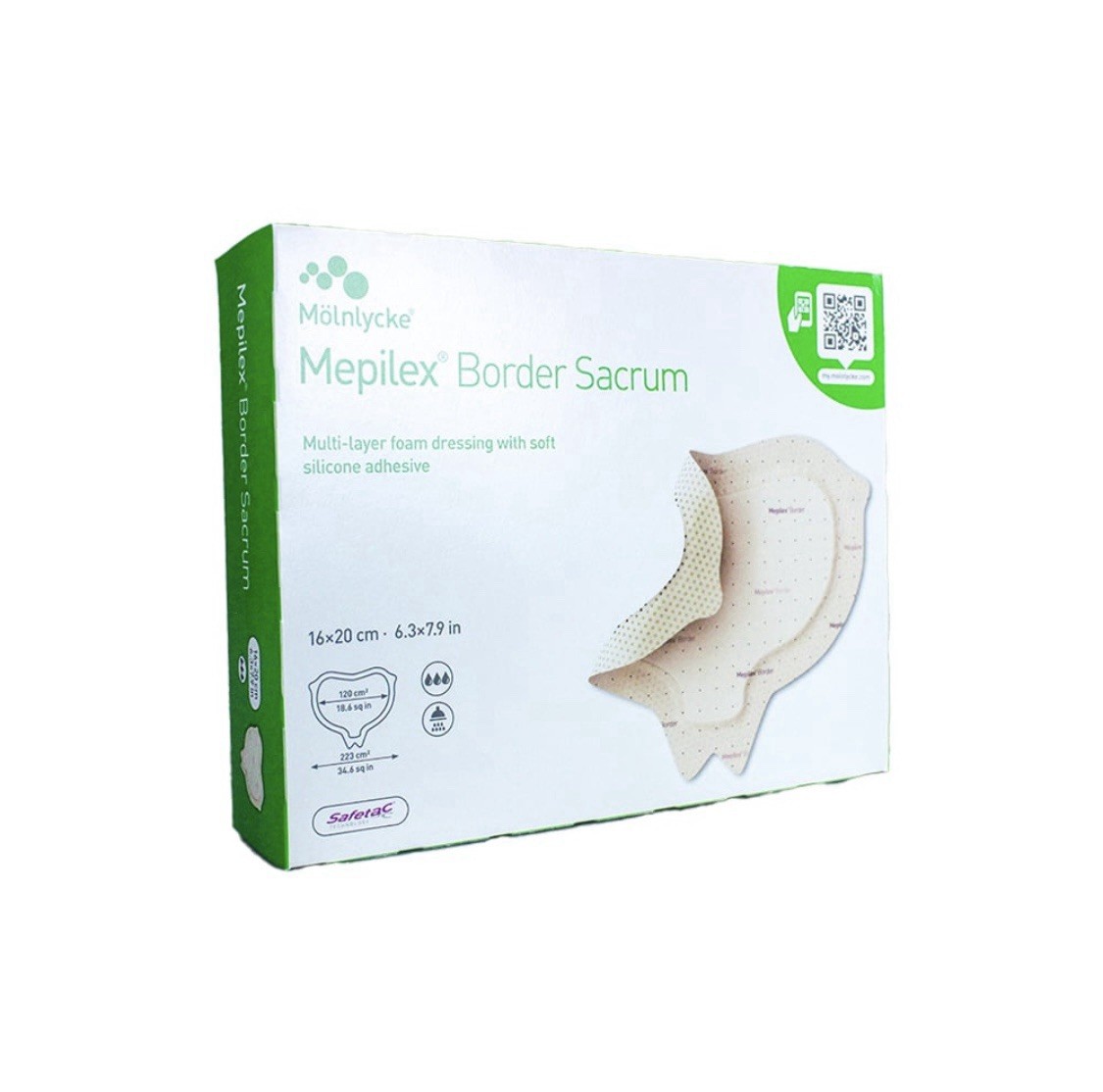 Mepilex Border Soft Silicone Multi-Layer Foam Dressing-6.3"x7.9" (10ct)