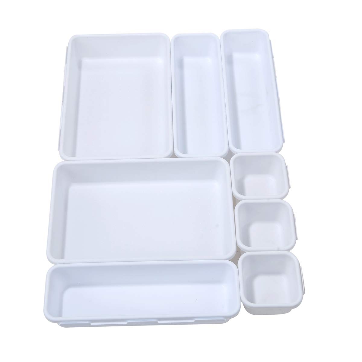 10 PCS Interlocking Desk Drawer Organizer Separators Kitchen Bathroom Tray