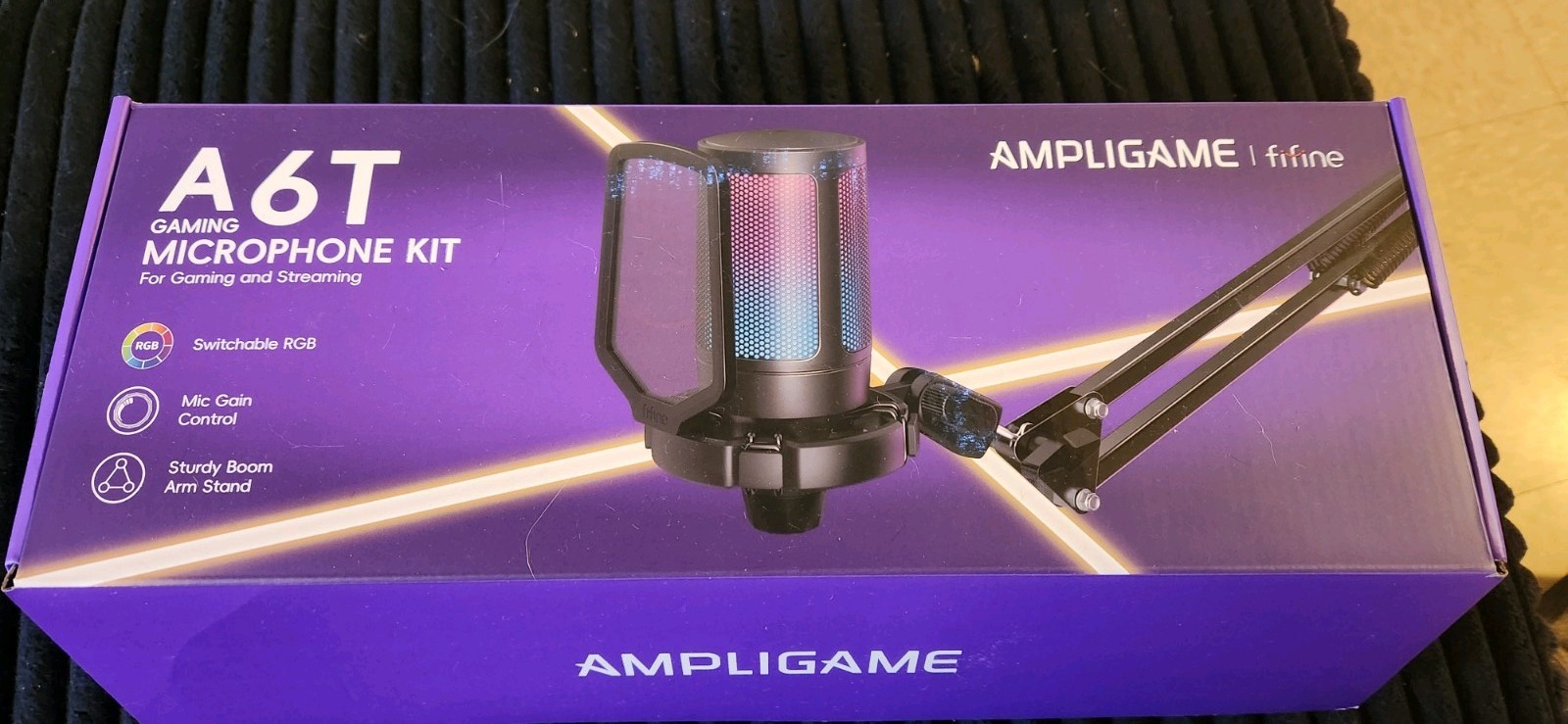Ampligame A6t USB Gaming Microphone Kit  For Streaming, Pod Casting Pink Color