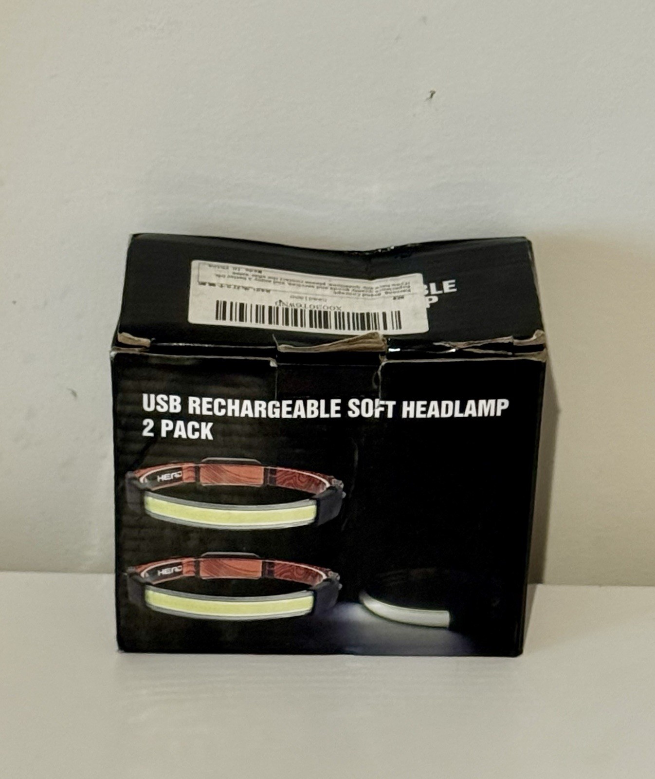 USB Rechargeable LED Headlamp 2 Pack Motion Sensor Head Light Camping Flashlight