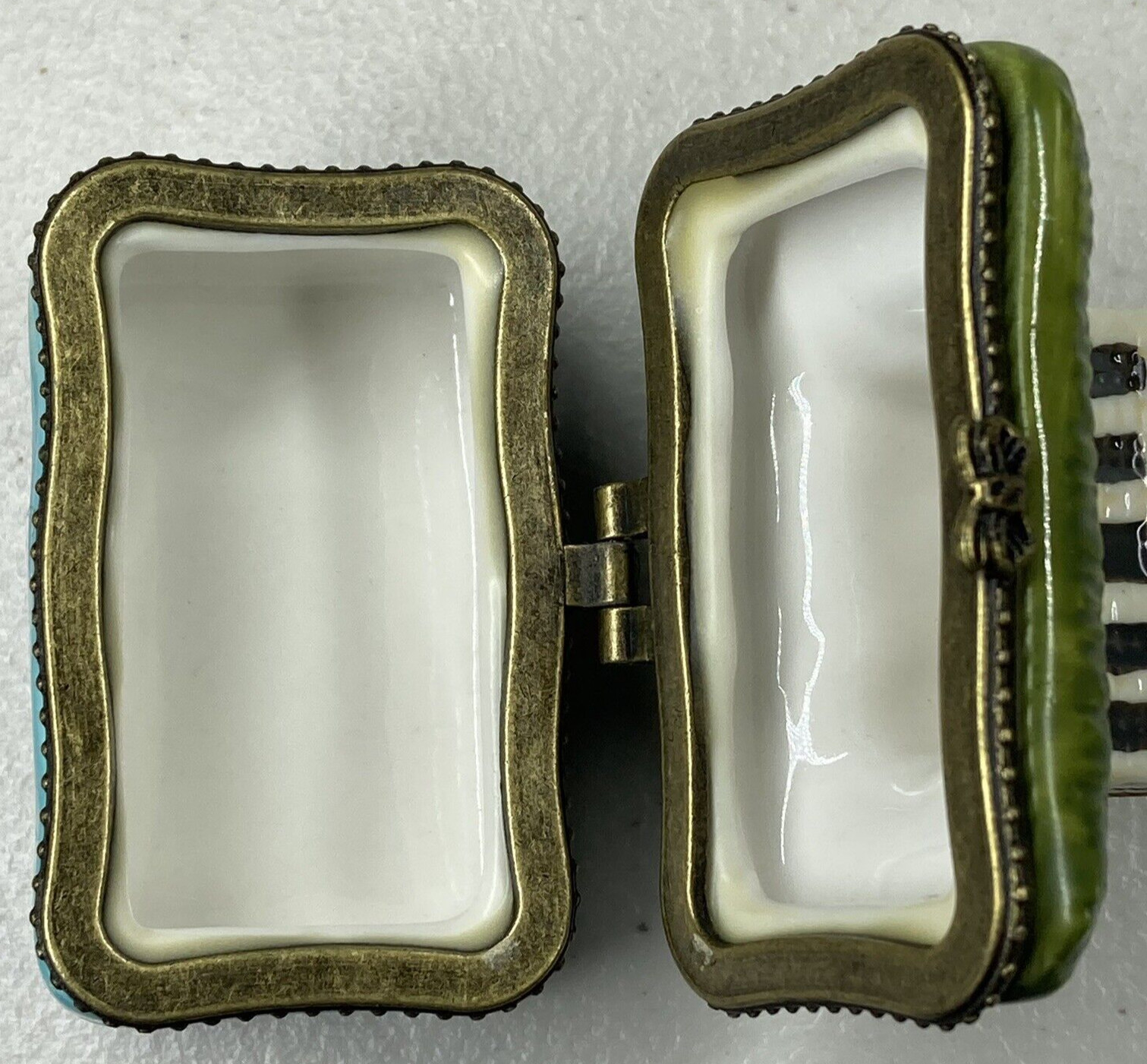 Porcelain Lighthouse Hinged Trinket Box
