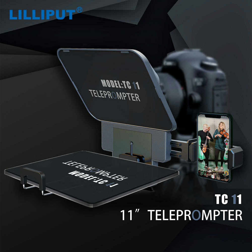 LILLIPUT TC11 11" Teleprompter Video Prompter for Smartphone/Tablet/DSLR Cameras