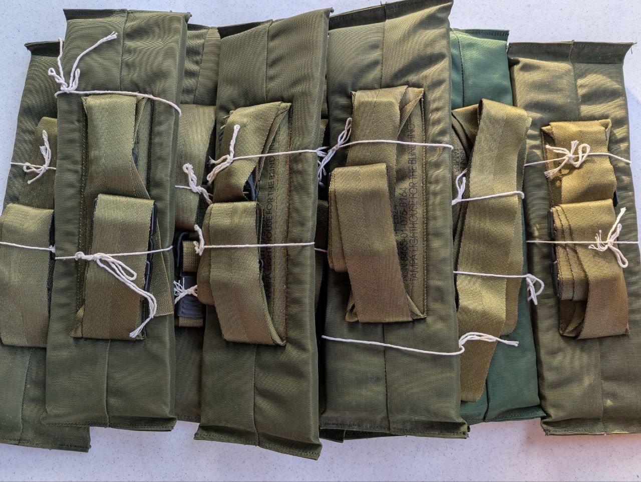 Lot 9 Vintage US Military ALICE LC2 Lower Back Kidney Pads OD Green NOS  MT23