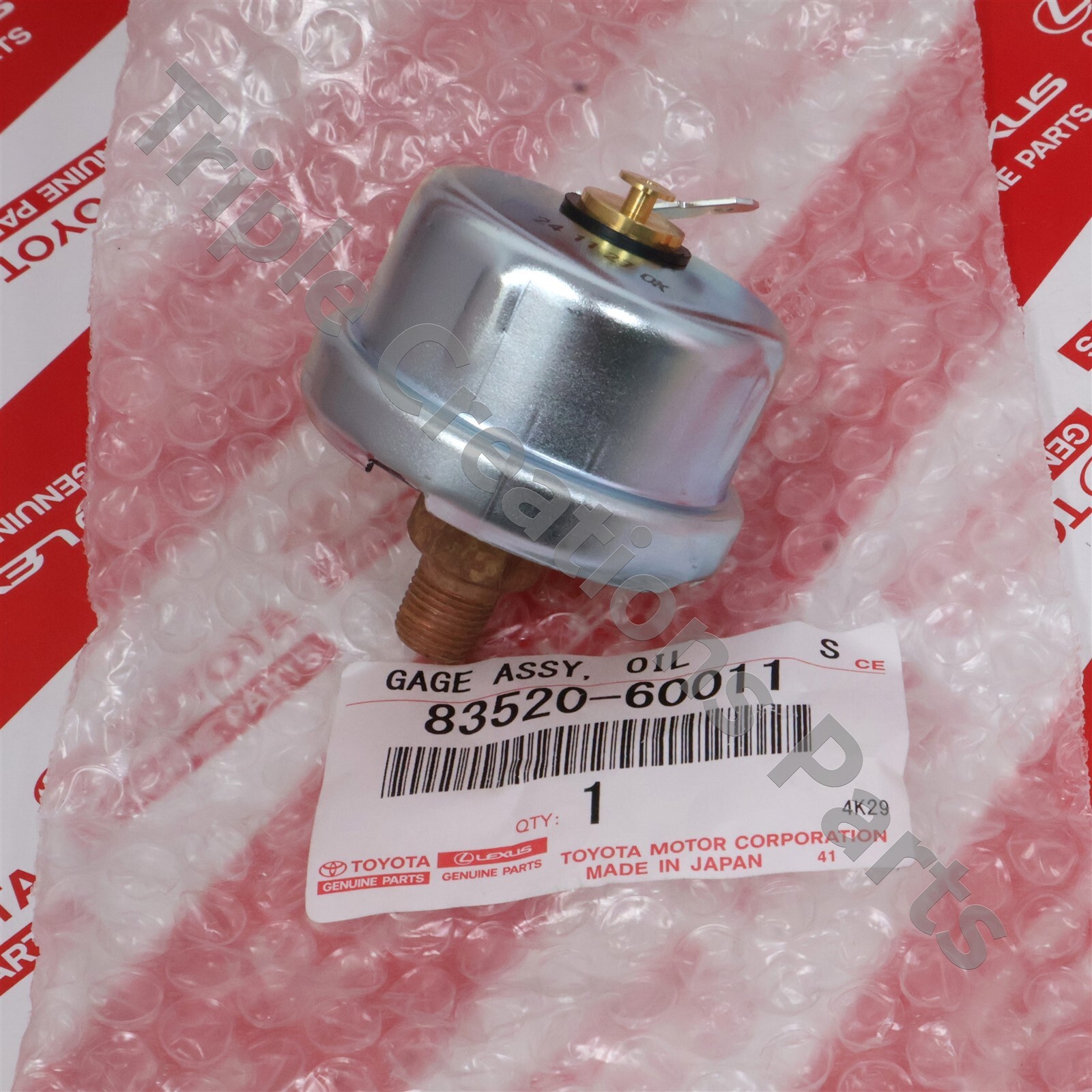 83520-60011 Genuine Toyota Gage Assy Oil Pressure Sender 8352060011 OEM