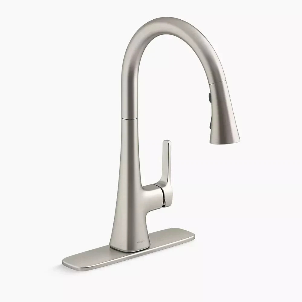 Kohler Guild K-R33912-VS Pull-Down Kitchen Sink Faucet 3-function Stainless New