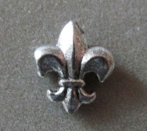 Fleur de Lis Pewter Bead