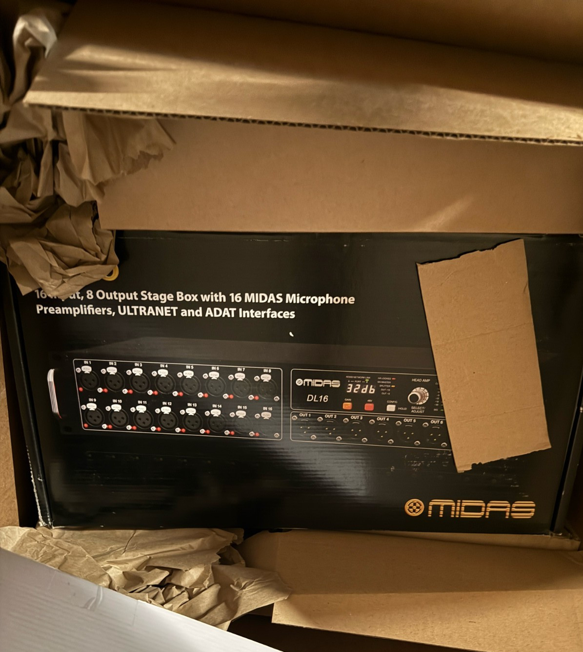 MIDAS  DL16 16-Channel Digital Stage Box