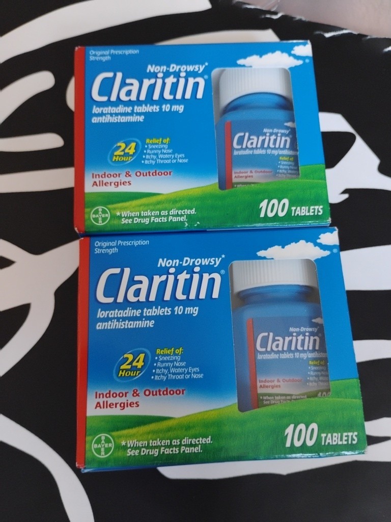 Claritin 24 Hour 2PACK Non-Drowsy Allergy 100x2 TABLETS 10Mg Sealed New 2027