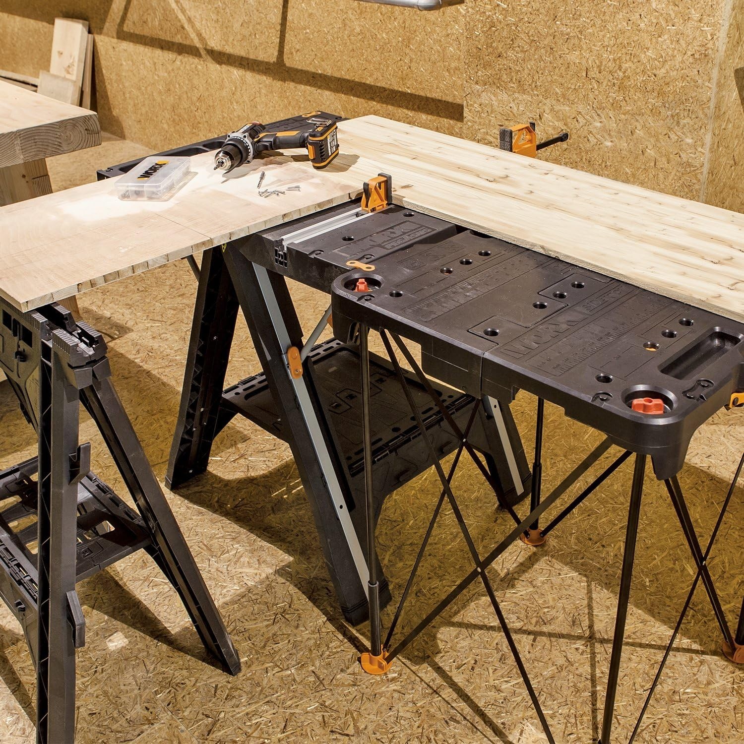 WX066 Sidekick Folding Work Table Portable All-in-One Work Bench