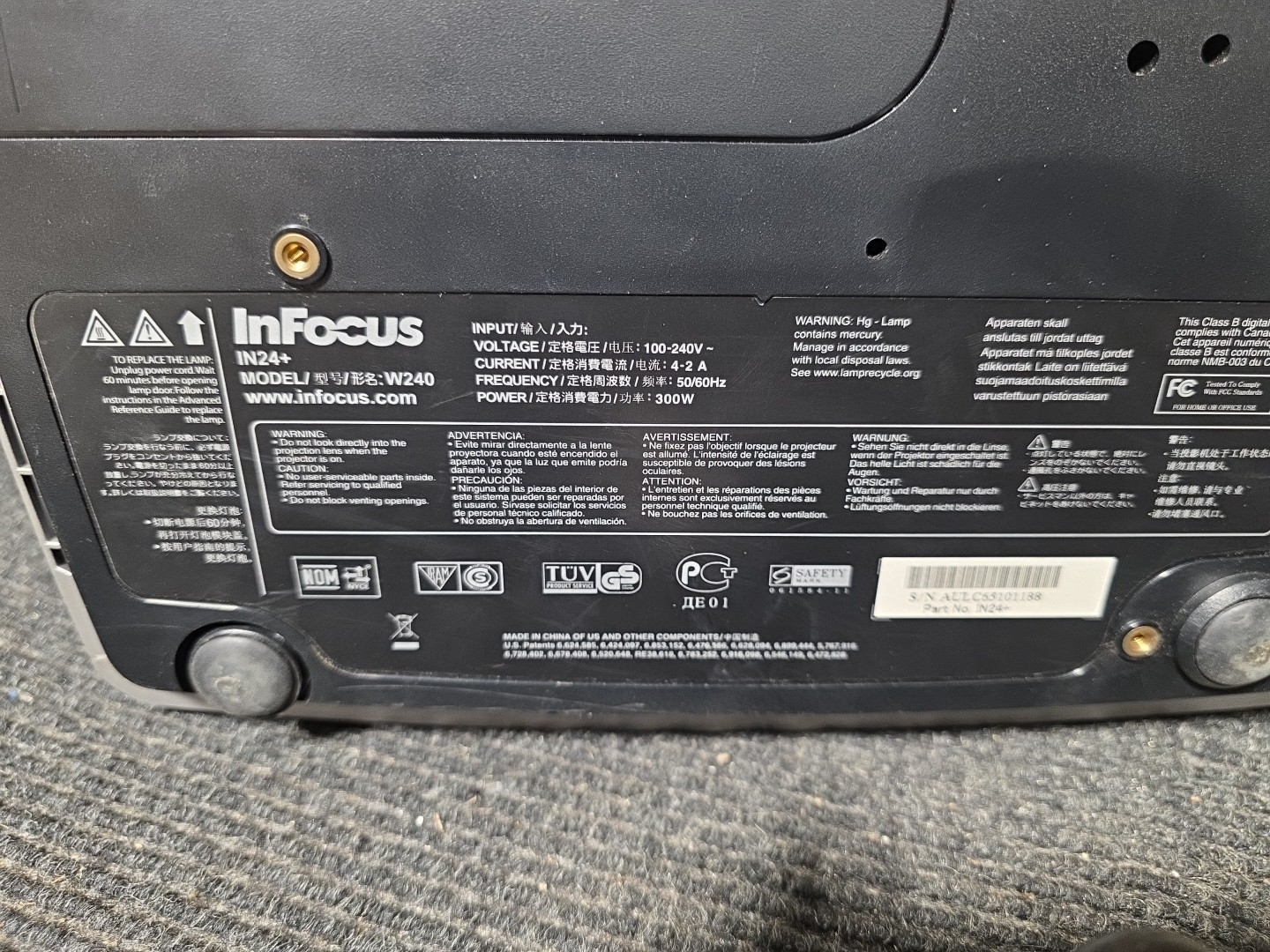 InFocus W240 DLP Projector