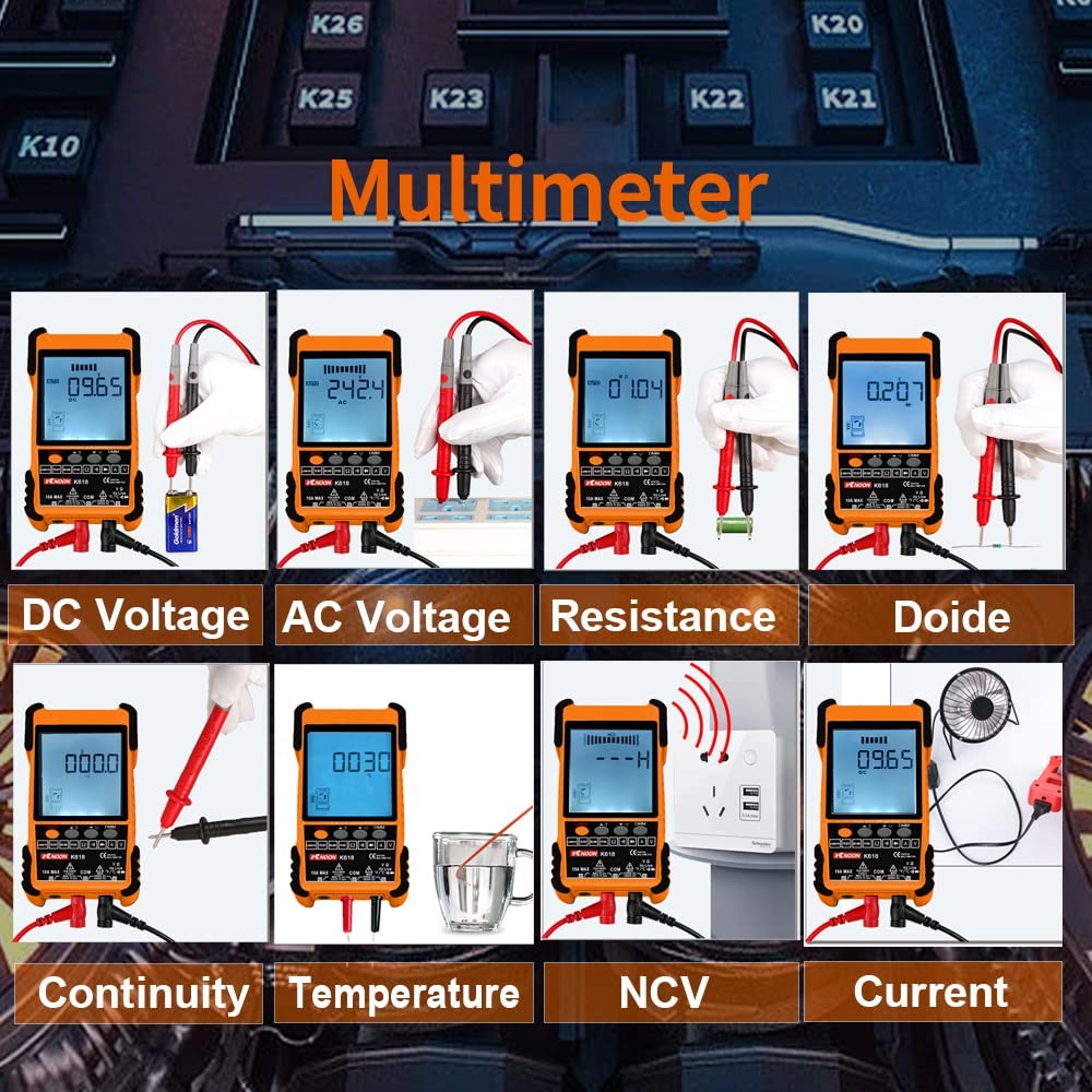 Netzwerk Kabel Tester POE Kabeltester mit LCDDisplay, Multimeter Strom Stroms...