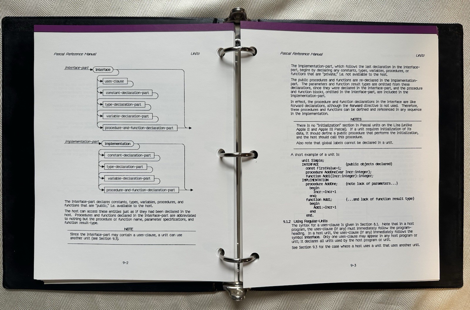 Pascal Reference Manual for THE LISA computer — manual 029-0391-A —VINTAGE